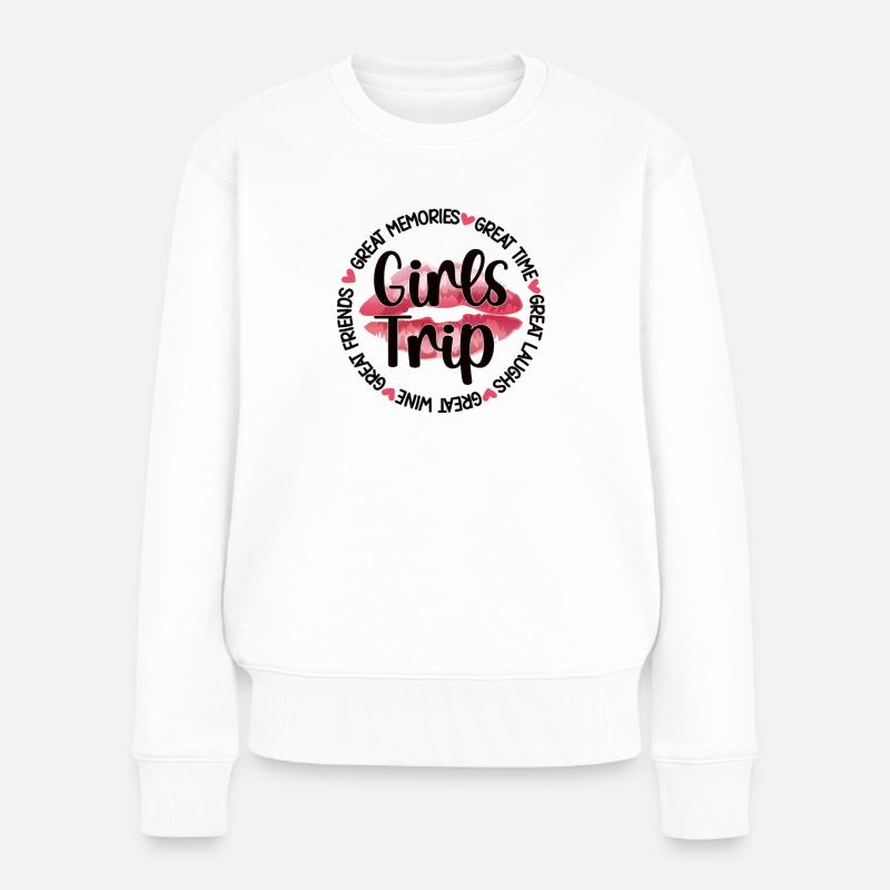 Mädelsurlaub Mädelstrip Urlaub Mädels-Wochenende - Frauen Premium Bio Pullover - Weiß