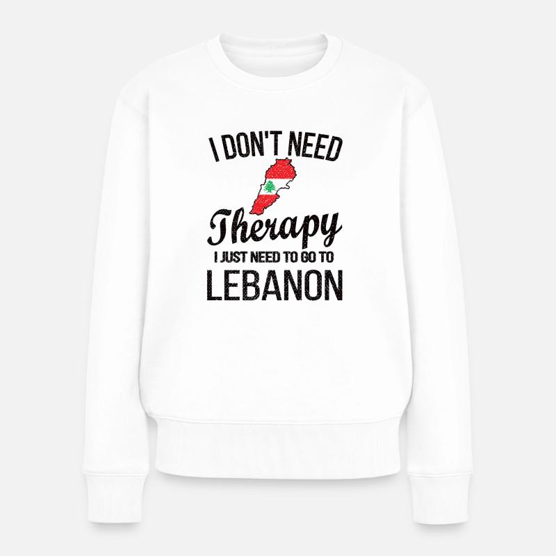 Stolzer Libanese Libanon Libanesische Flagge - Frauen Premium Bio Pullover - Weiß