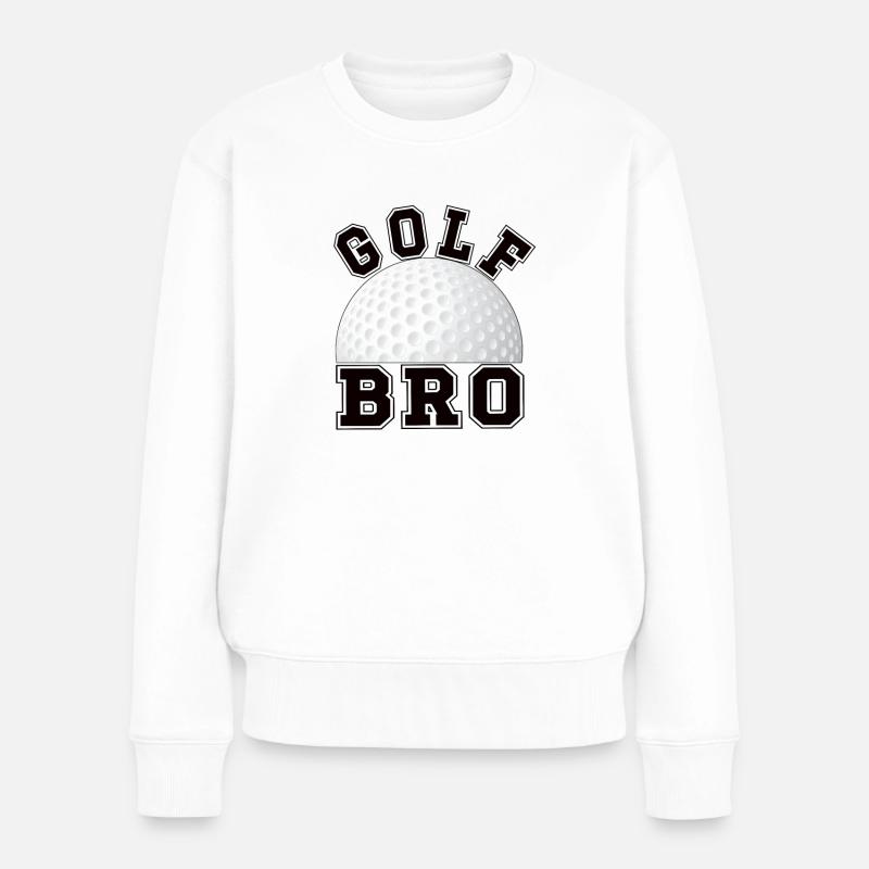 Stolzer Golf-Bruder Von Golfspieler Golfer Bruder - Frauen Premium Bio Pullover - Weiß
