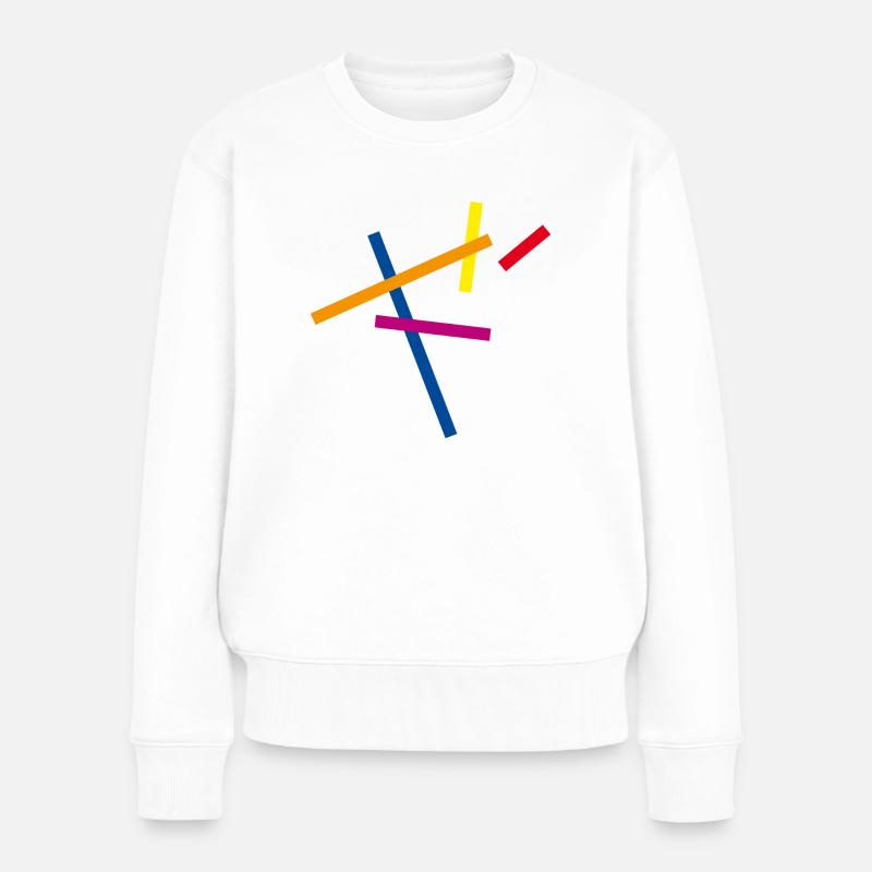 minimal muster ornament - Frauen Premium Bio Pullover - Weiß
