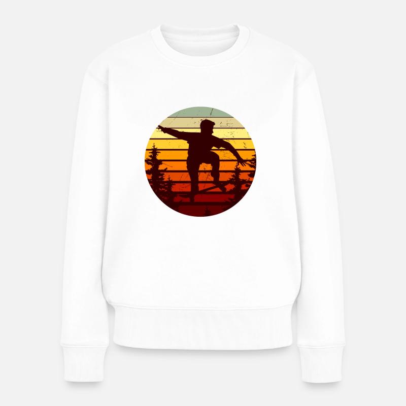 skateboard - Pull Premium bio Femme - blanc