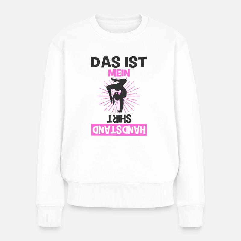 Handstand - Frauen Premium Bio Pullover - Weiß