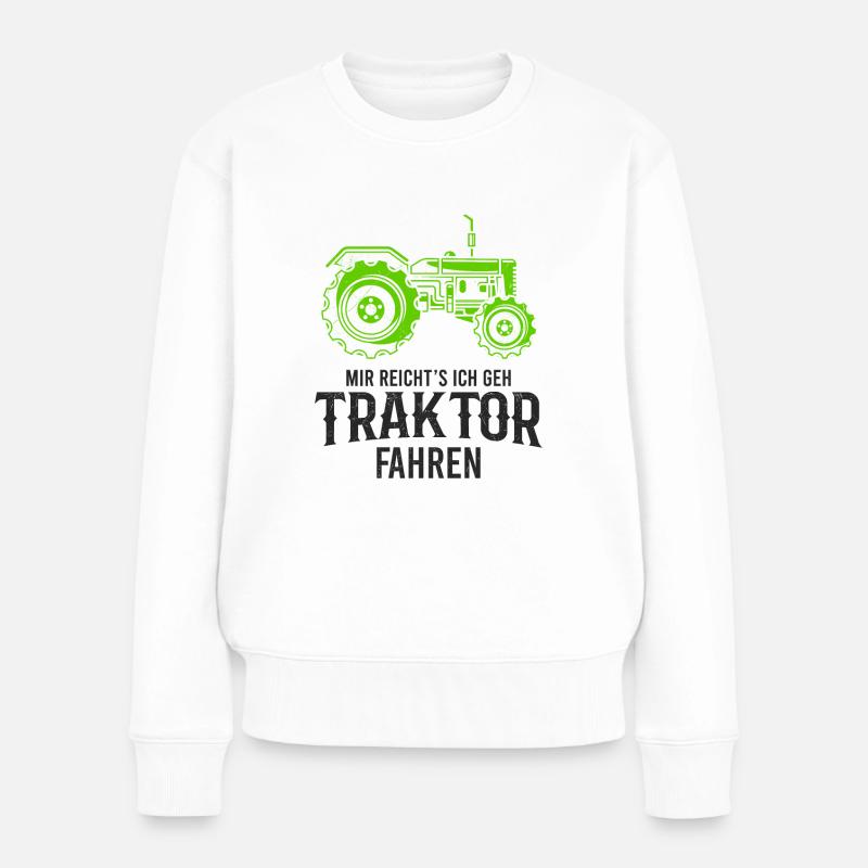 Traktor - Frauen Premium Bio Pullover - Weiß