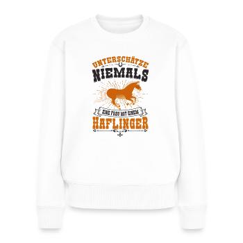 Haflinger - Frauen Premium Bio Pullover - Weiß - Vorne - Julia (174cm)