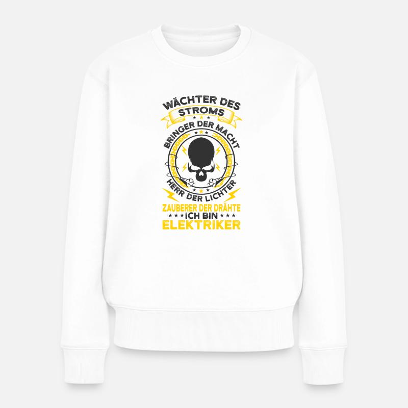 Elektriker - Frauen Premium Bio Pullover - Weiß
