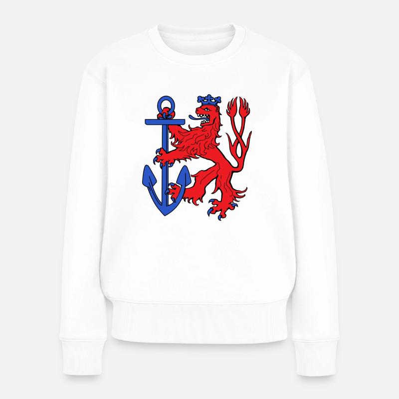 Düsseldorfer Löwe - Frauen Premium Bio Pullover - Weiß