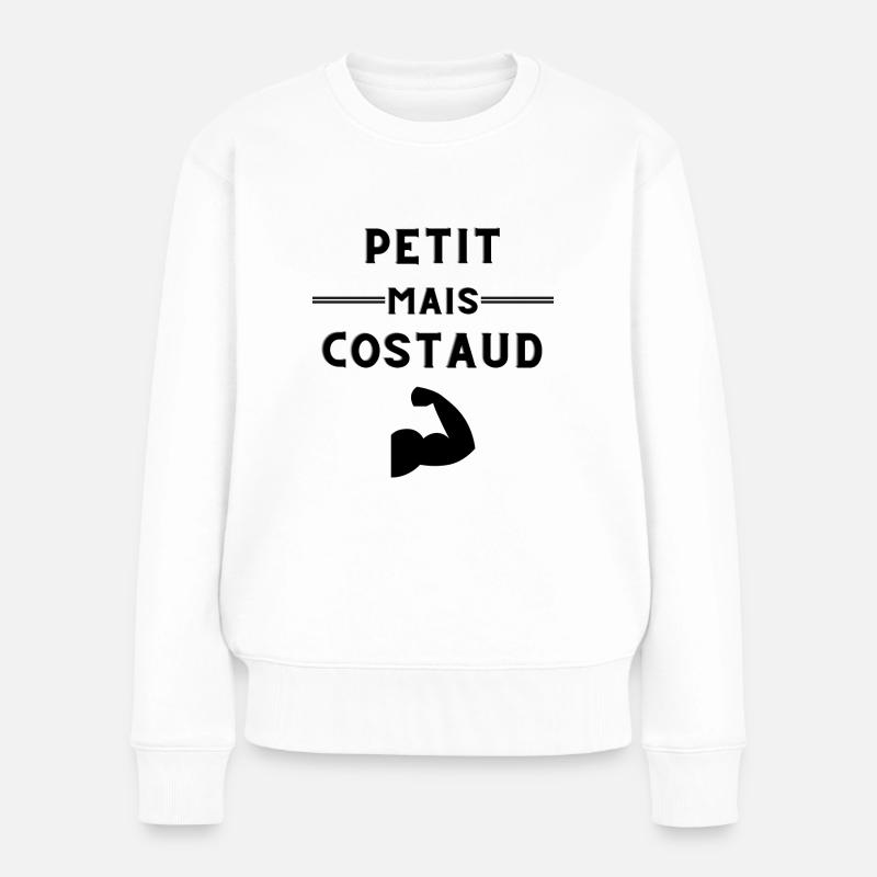 Klein aber stark - Frauen Premium Bio Pullover - Weiß