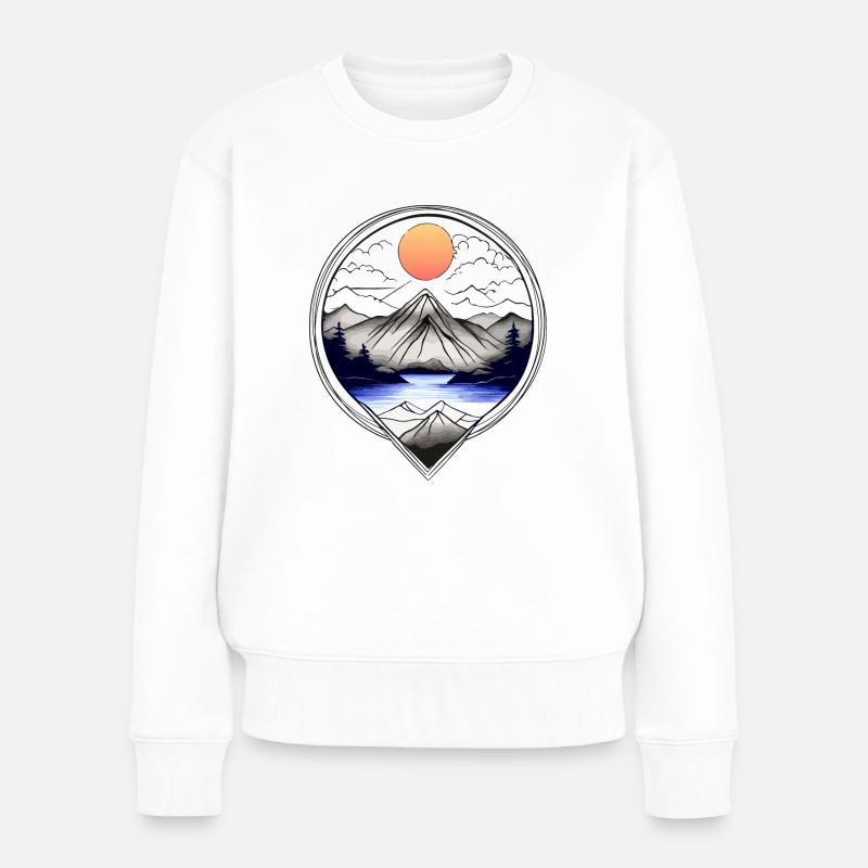 Natur - Frauen Premium Bio Pullover - Weiß