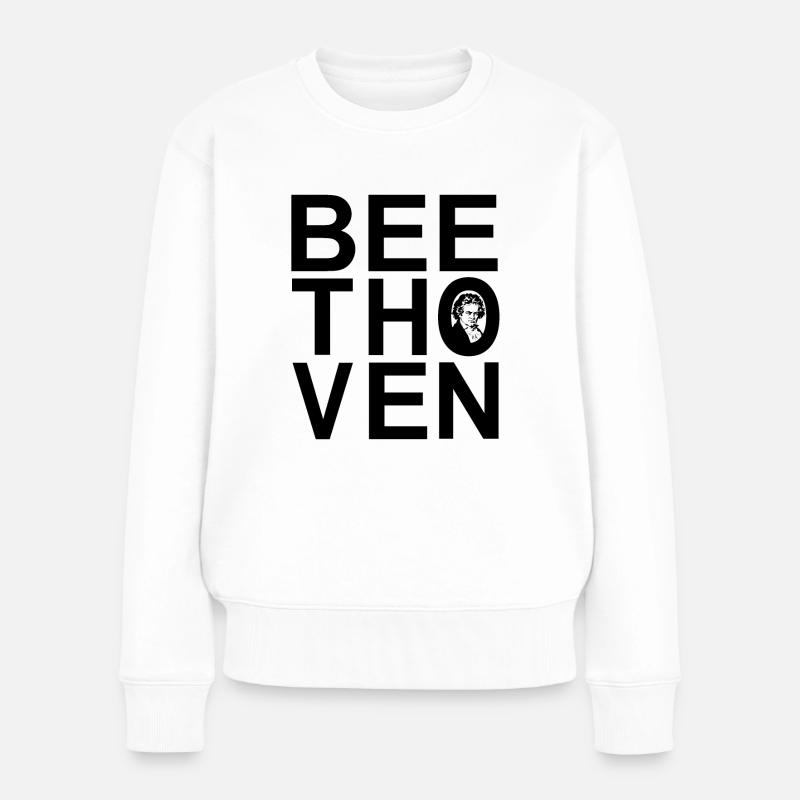 Beethoven - Frauen Premium Bio Pullover - Weiß