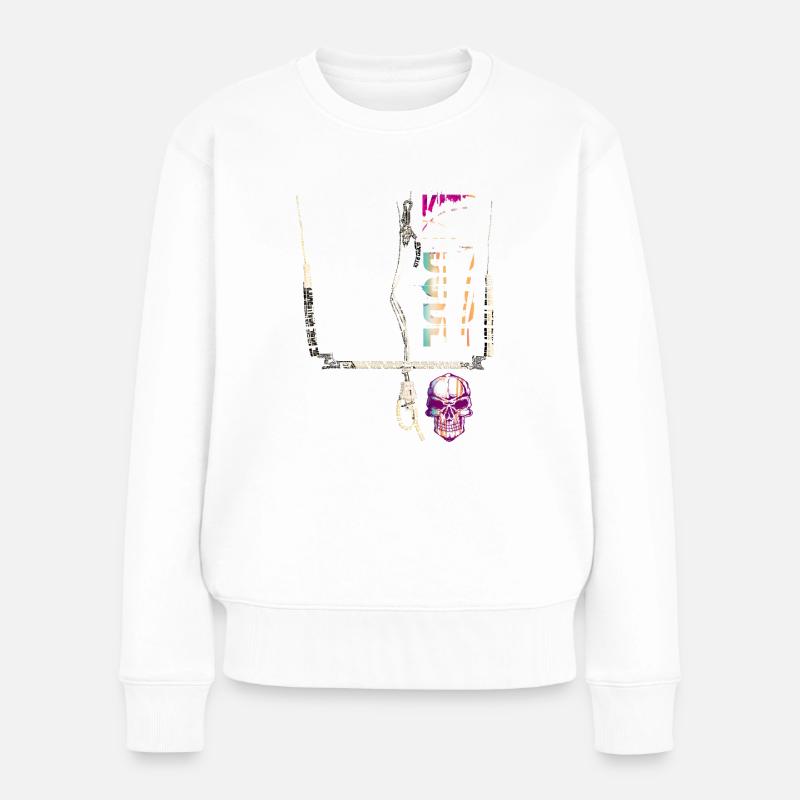kitesurfen kite dude - Frauen Premium Bio Pullover - Weiß