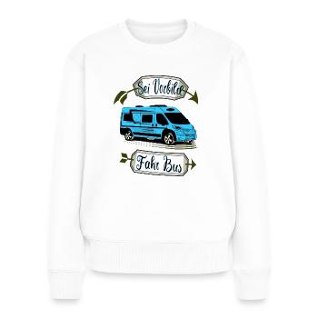 Kastenwagen Van Design 6m TK - Frauen Premium Bio Pullover - Weiß - Vorne - Julia (174cm)