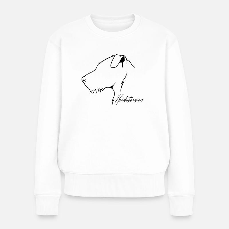 Heideterrier Profil Hunde Jagdhunde Wilsigns - Frauen Premium Bio Pullover - Weiß