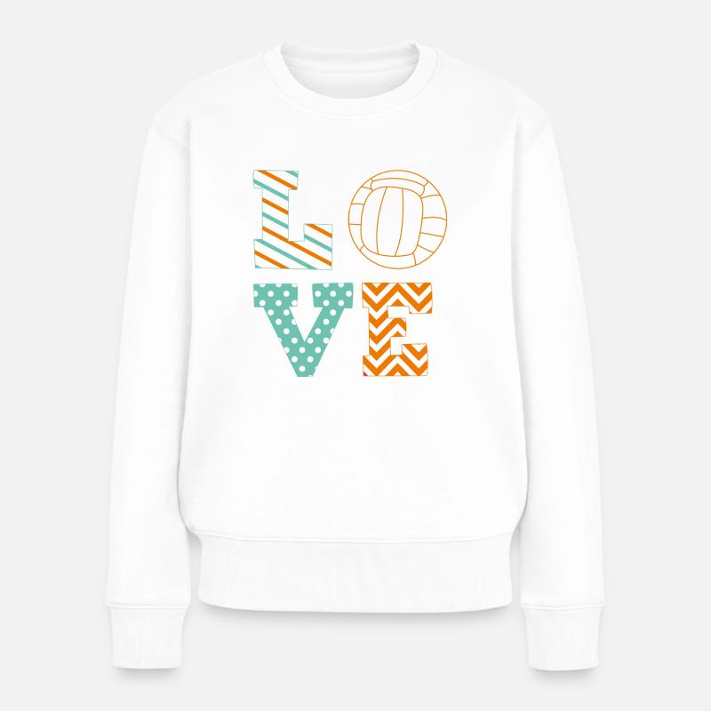 volley-ball - Pull Premium bio Femme - blanc
