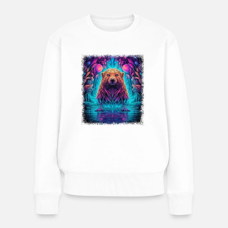 pride peace sign heart birthday present jokes - Frauen Premium Bio Pullover - Weiß