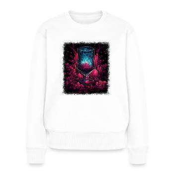 peace sign family birthday present idea 1960s geek - Frauen Premium Bio Pullover - Weiß - Vorne - Julia (174cm)