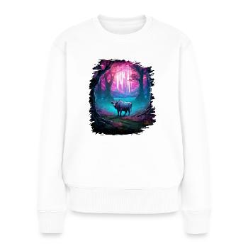 blowjob humor tshirt bratwurst funny sayings - Frauen Premium Bio Pullover - Weiß - Vorne - Julia (174cm)