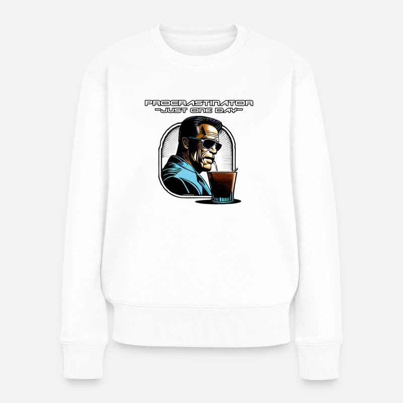 Procrastinator - Frauen Premium Bio Pullover - Weiß