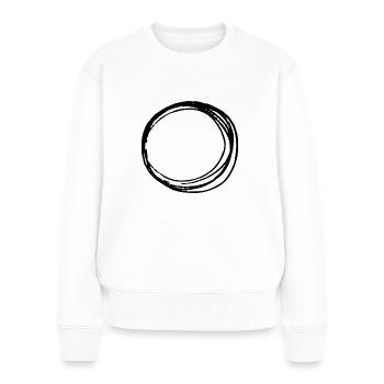 Kunst Kreis Umrandung Unendlichkeit - Frauen Premium Bio Pullover - Weiß - Vorne - Julia (174cm)