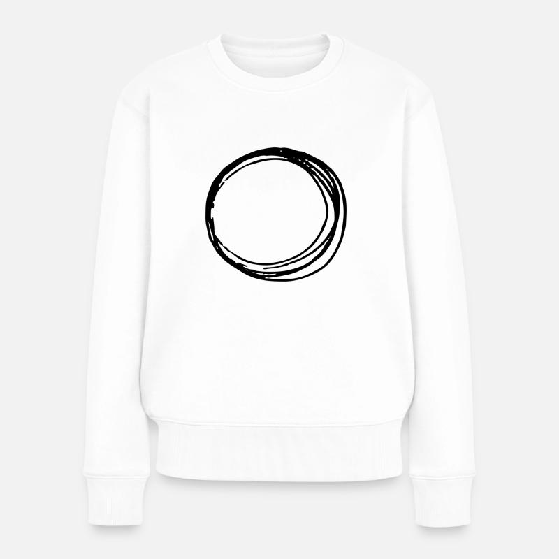 Art cercle frontière infini - Pull Premium bio Femme - blanc