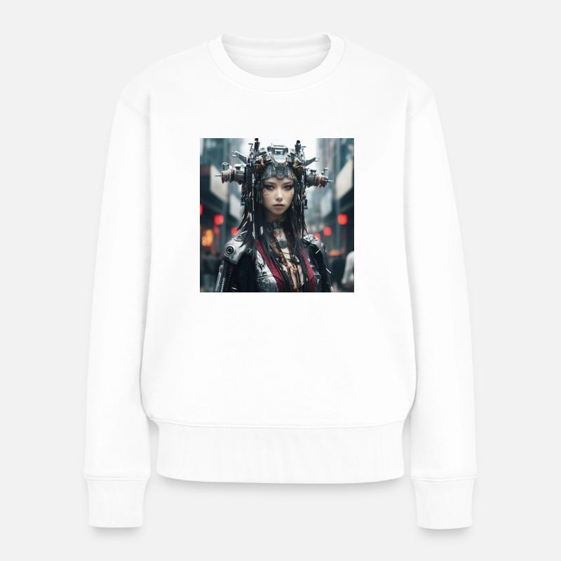 Cyber Punk - Pull Premium bio Femme - blanc