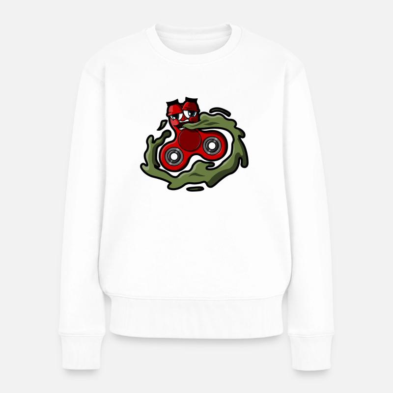 Sick Fidget Spinner - Frauen Premium Bio Pullover - Weiß