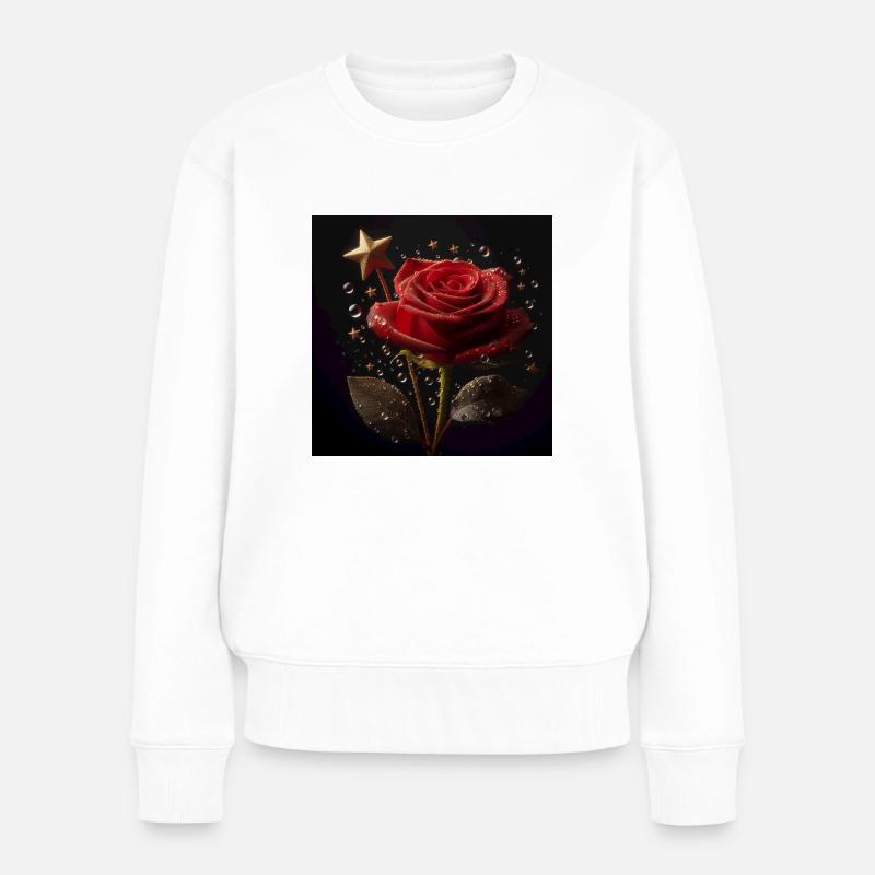 Beauty - Frauen Premium Bio Pullover - Weiß