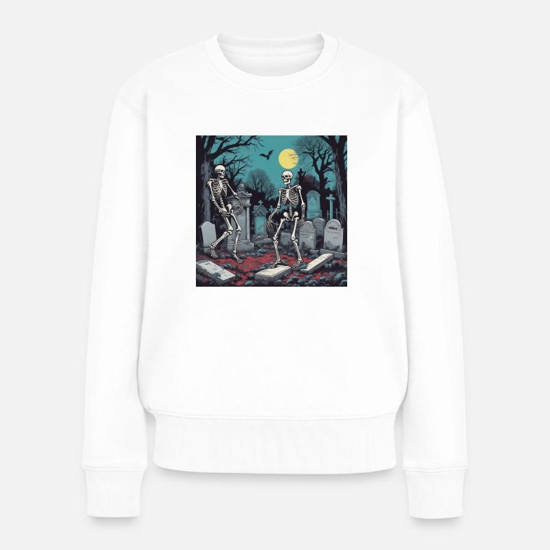 Alt Herren Treff, Freunde - Frauen Premium Bio Pullover - Weiß