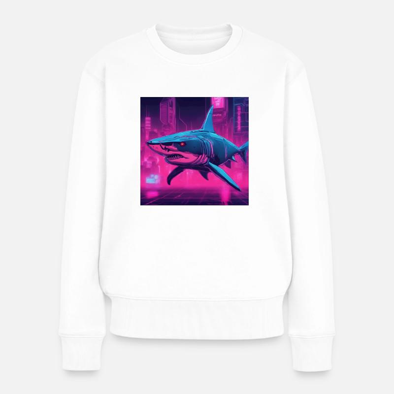 Hai - Frauen Premium Bio Pullover - Weiß