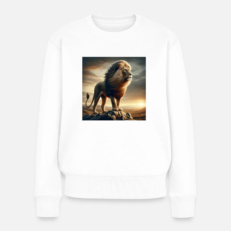 Lion - Pull Premium bio Femme - blanc
