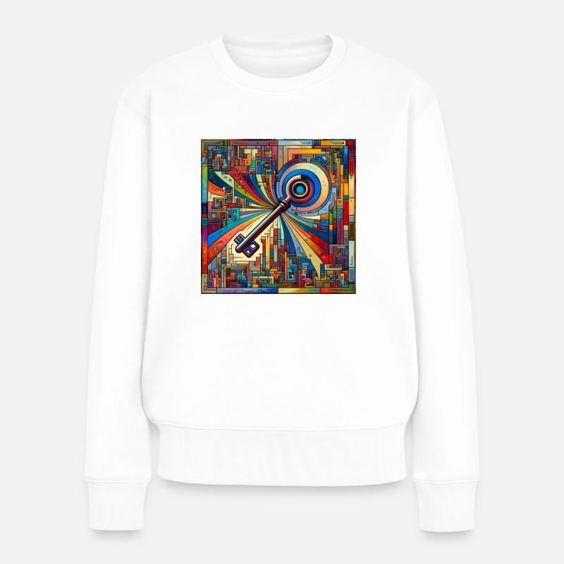 Schlüssel - Frauen Premium Bio Pullover - Weiß
