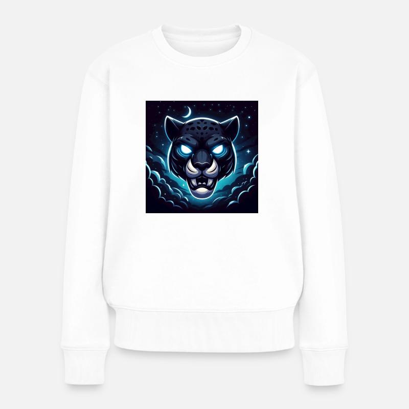 Leopard - Frauen Premium Bio Pullover - Weiß