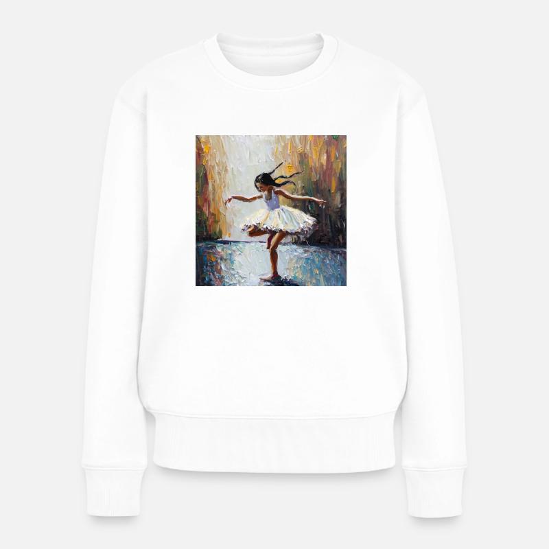 Tanzen im Regen - Frauen Premium Bio Pullover - Weiß