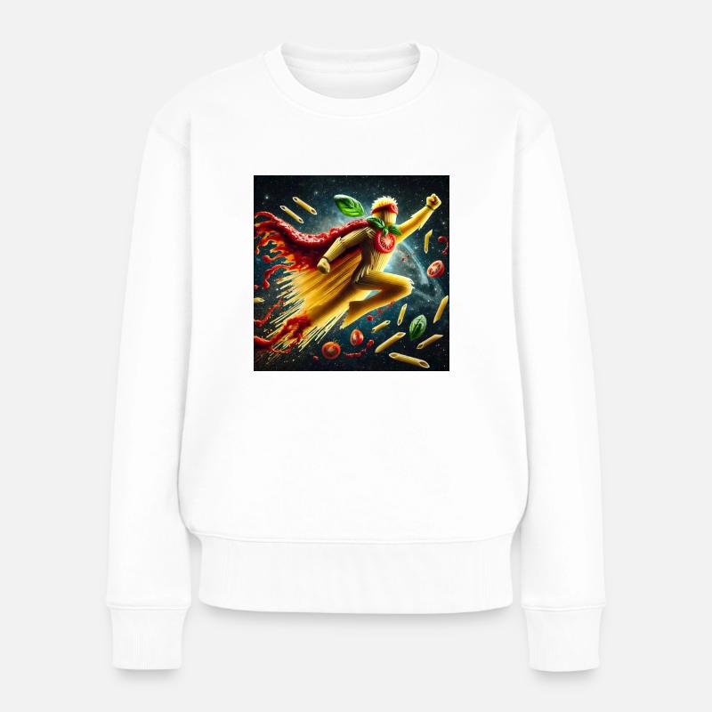 Spagettiman - Frauen Premium Bio Pullover - Weiß
