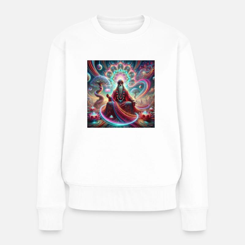 psyguru - Frauen Premium Bio Pullover - Weiß