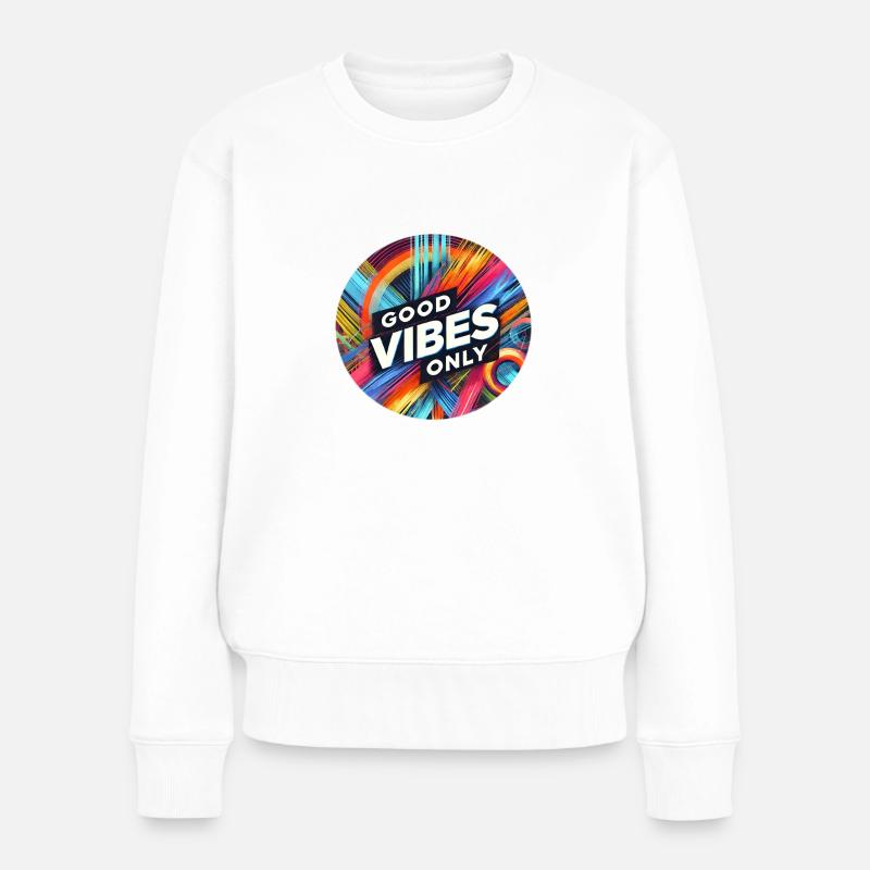 Que de bonnes vibrations - Pull Premium bio Femme - blanc