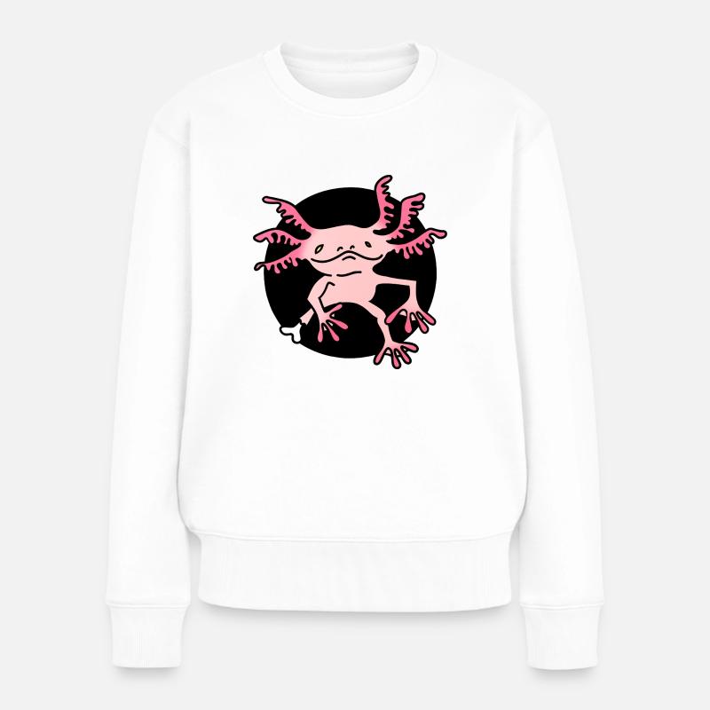 Axolotl - Frauen Premium Bio Pullover - Weiß