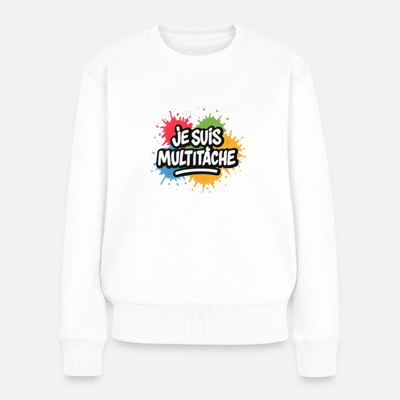 multitâche - Pull Premium bio Femme - blanc