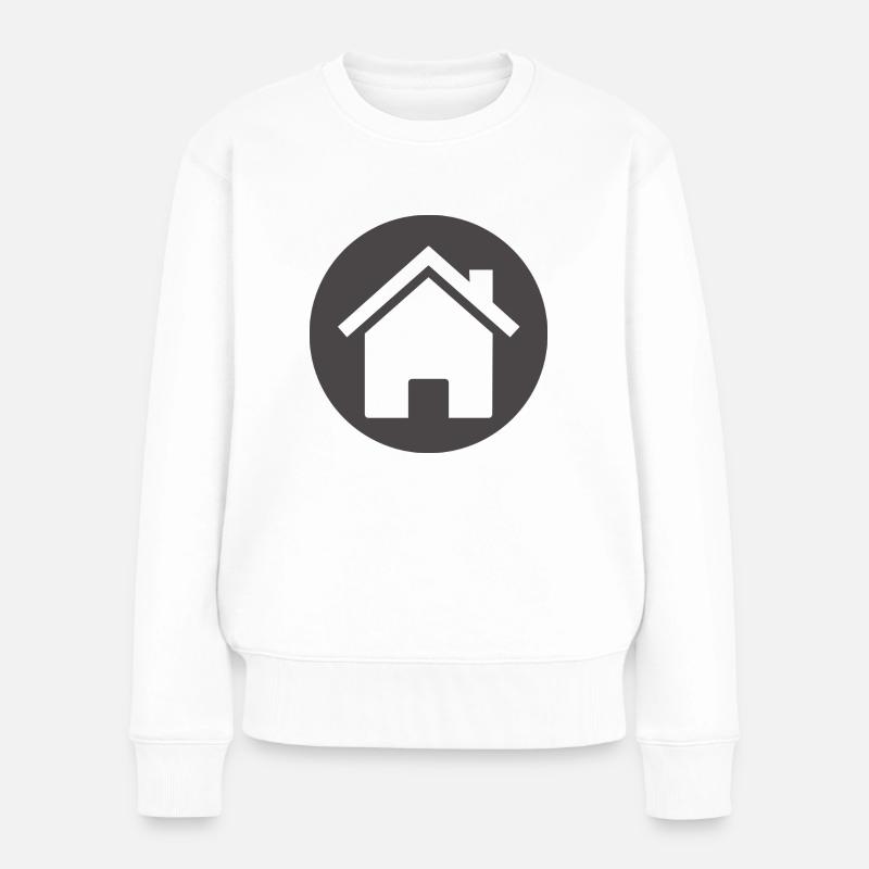 construction de maisons maison maison architecture gebaeude206 - Pull Premium bio Femme - blanc