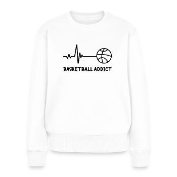 Basketball addict - Pull Premium bio Femme - blanc - Devant - Julia (174cm)
