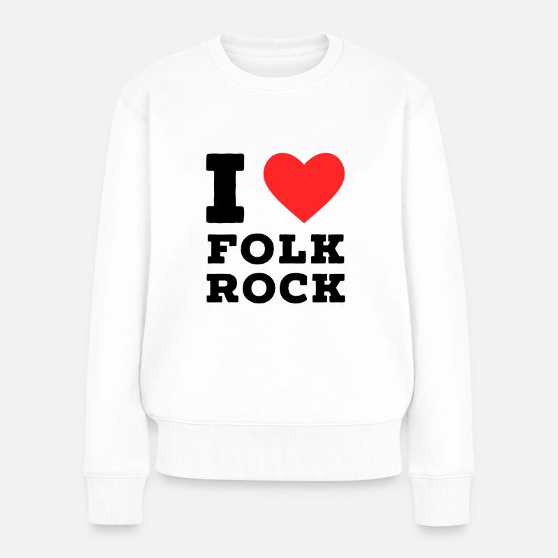 J’adore le folk rock - Pull Premium bio Femme - blanc