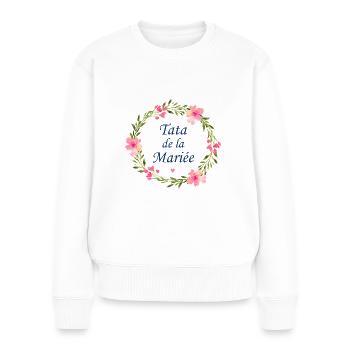Tata de la mariée - Pull Premium bio Femme - blanc - Devant - Julia (174cm)