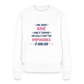 Super kiné - Pull Premium bio Femme - blanc - Devant - Julia (174cm)
