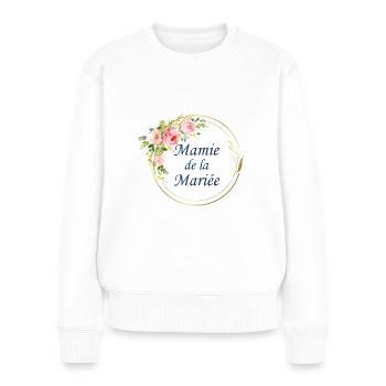 mamie de la mariée - Pull Premium bio Femme - blanc - Devant - Julia (174cm)