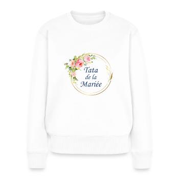 Tata de la mariée - Pull Premium bio Femme - blanc - Devant - Julia (174cm)