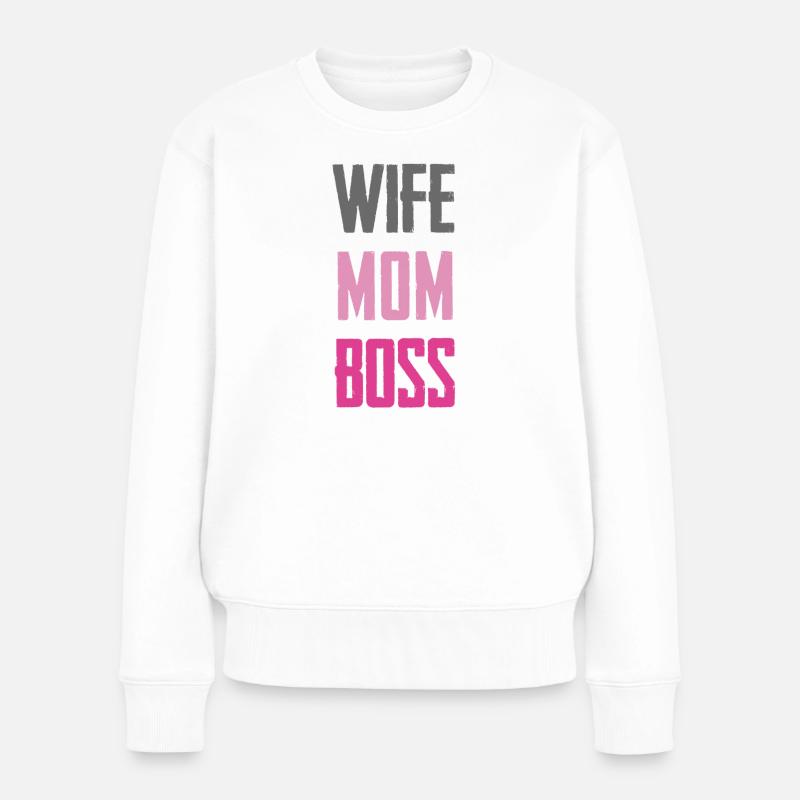 Épouse Maman – Déclaration de rôle forte - Pull Premium bio Femme - blanc