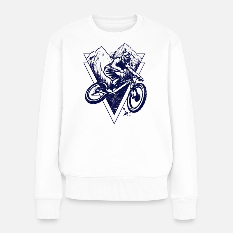 Vététiste dans Ridge Triangle - Pull Premium bio Femme - blanc