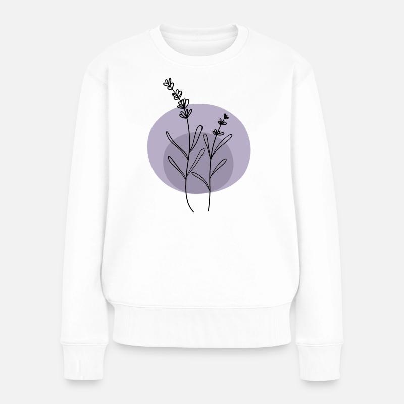 Lavande noir violet - Pull Premium bio Femme - blanc
