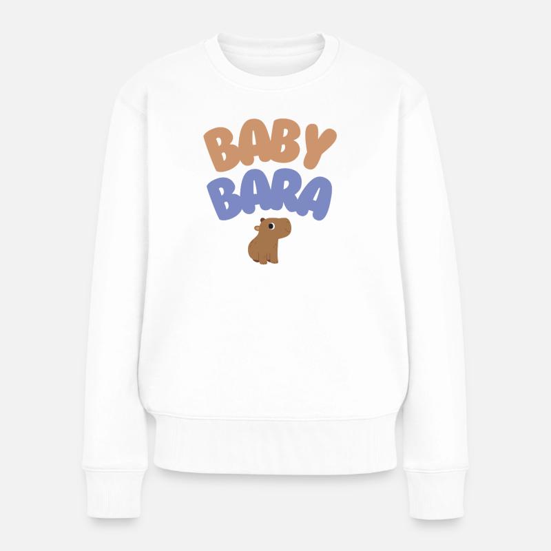 Baby Bara Capybara - Frauen Premium Bio Pullover - Weiß