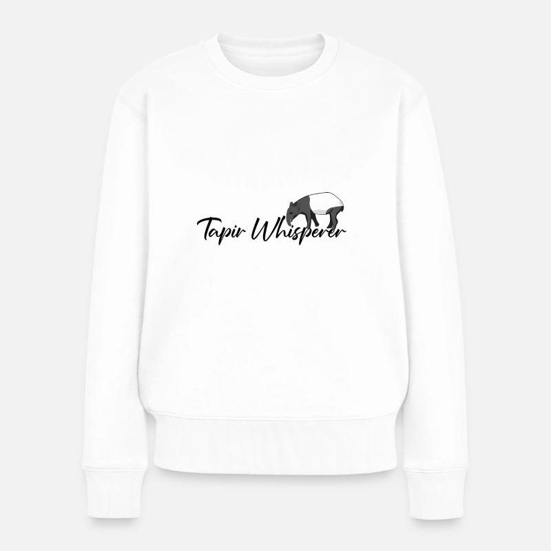 Tapir Zootier - Frauen Premium Bio Pullover - Weiß