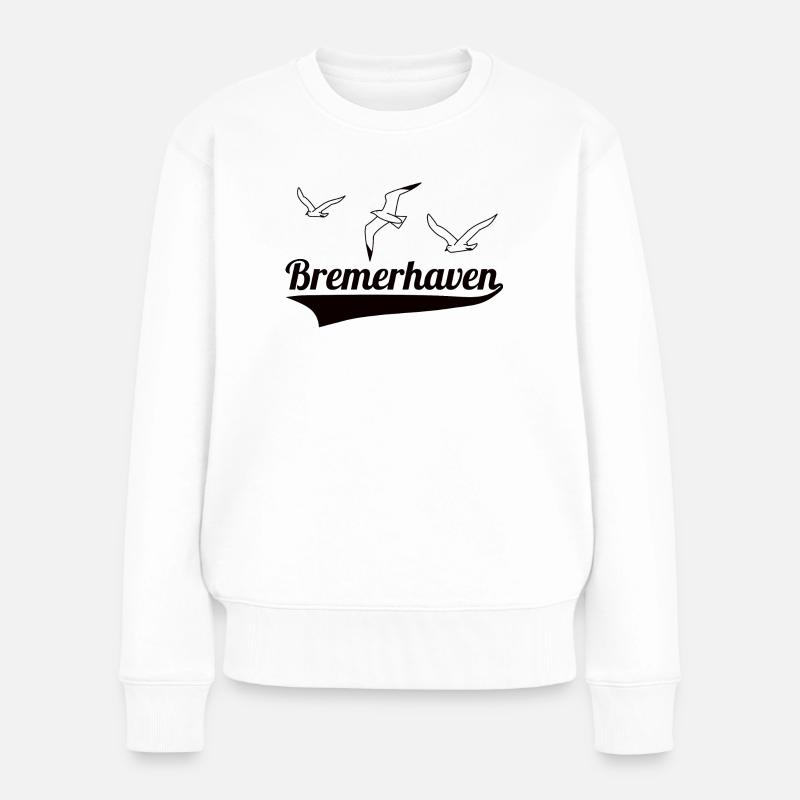 Bremerhaven - Nordsee - Frauen Premium Bio Pullover - Weiß